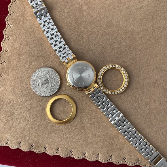 Elizabeth Taylor White Diamonds Gold Tone Watch - Picture 5 of 6